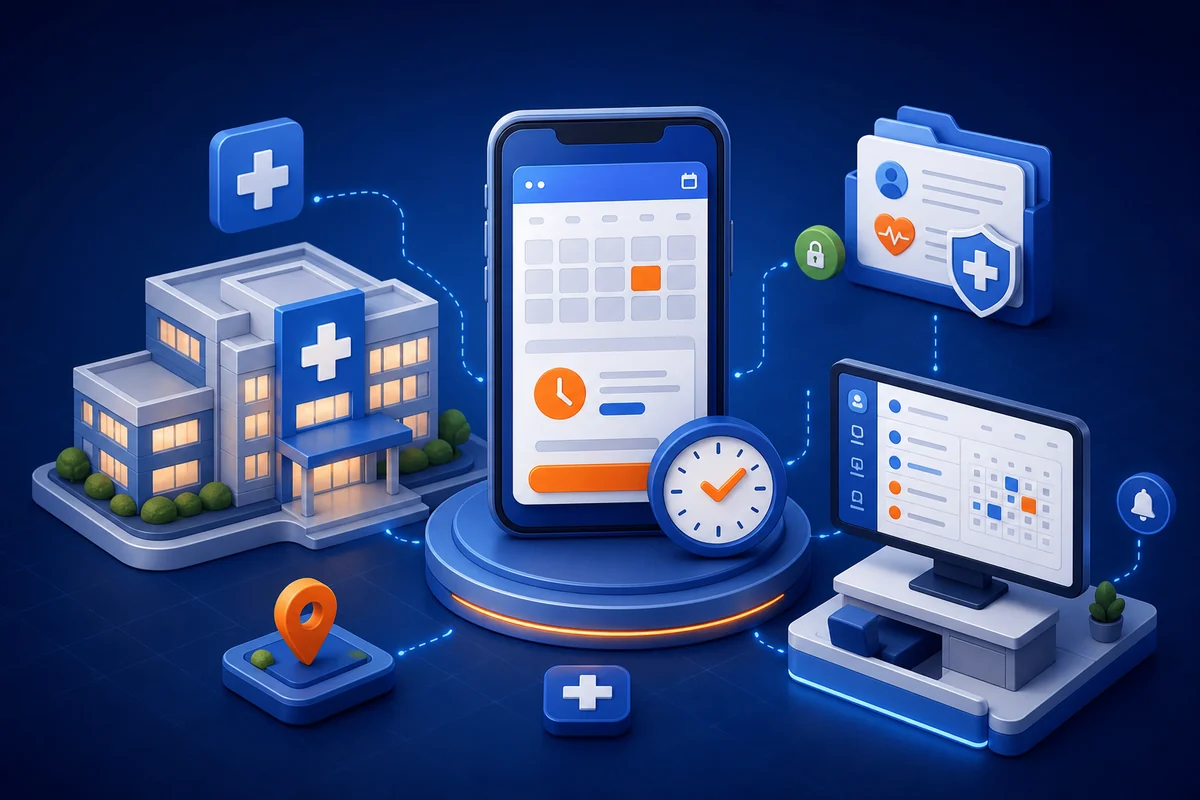 AfyaMaster Hospital Booking Platform by Telenical Systems Limited technology illustration