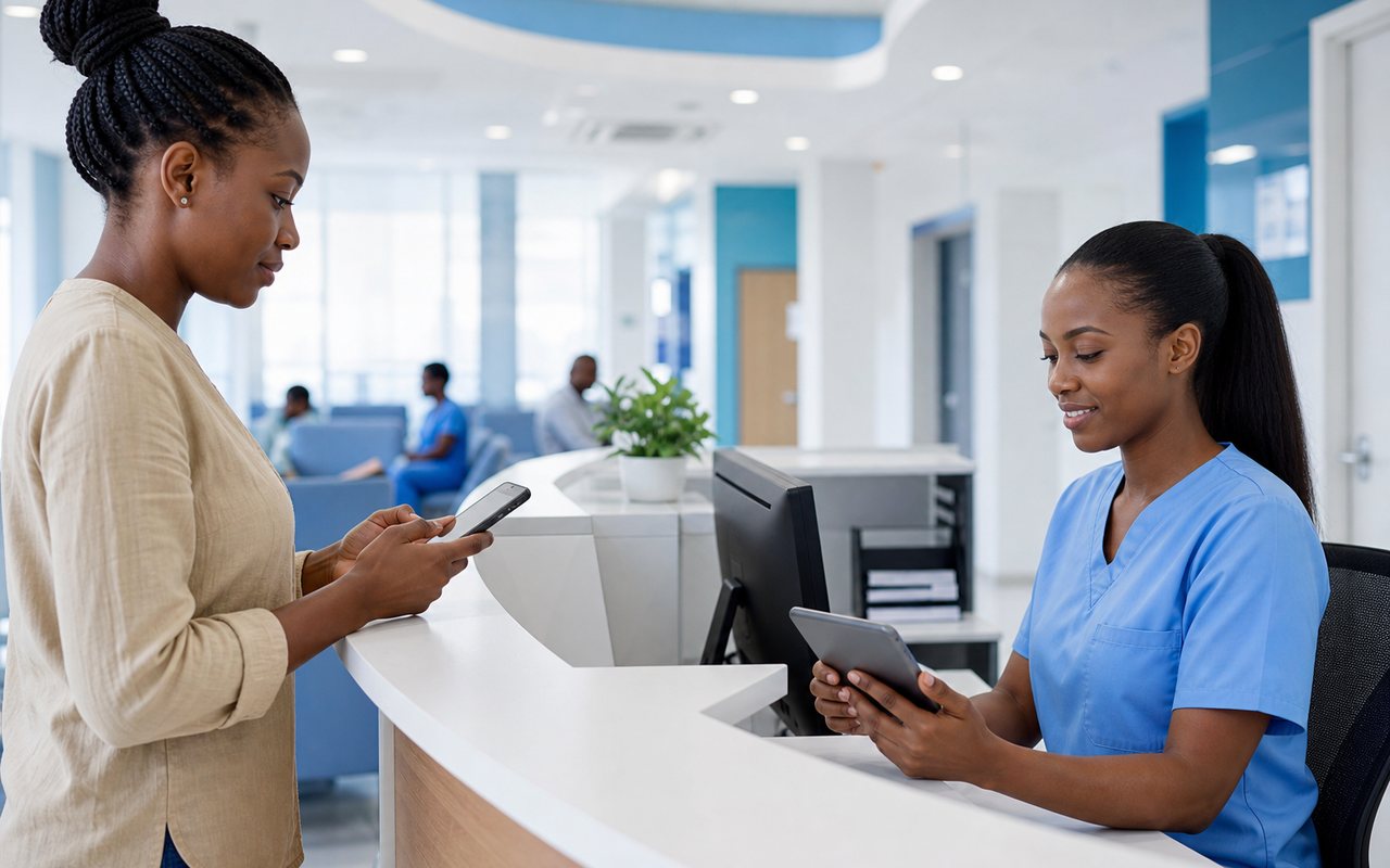 AfyaMaster Hospital Booking Platform technology illustration