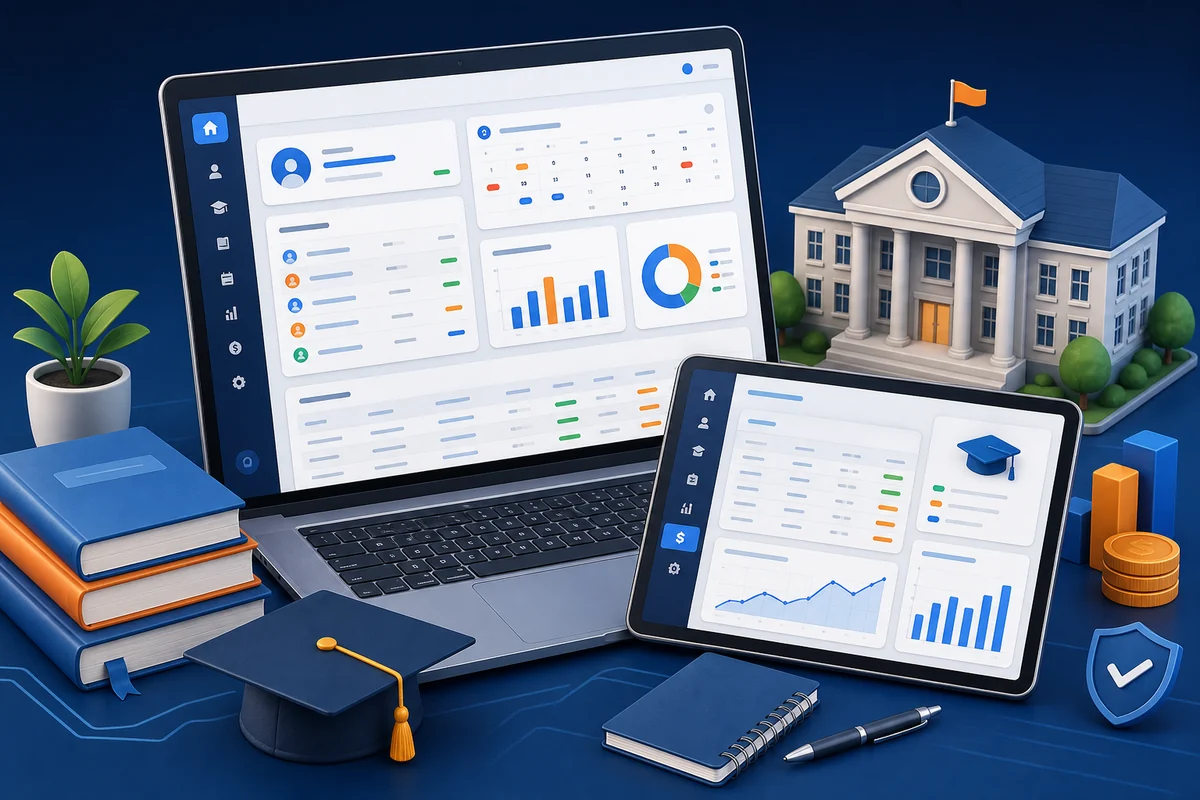 School Management System technology illustration
